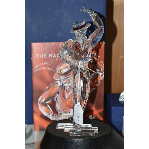 394 - TWO SWAROVSKI CRYSTAL MAGIC OF DANCE FIGURES, boxed and with certificates, comprising 'Antonio' no 6... 