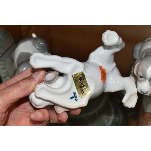 396 - THREE LLADRO FIGURES OF BEAGLE PUPPIES, comprising Playful Puppy no 1070, Sad Puppy no 1071 and Slee... 