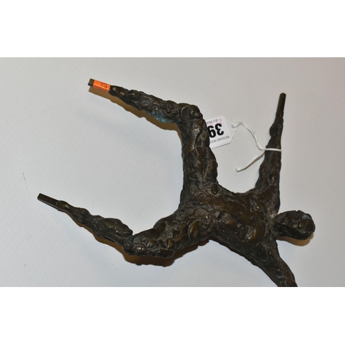 397 - A BRONZE FIGURAL SCULPTURE, male figure stamped 'CS 2/24' to back of left leg, height 25cm (1) (Cond... 