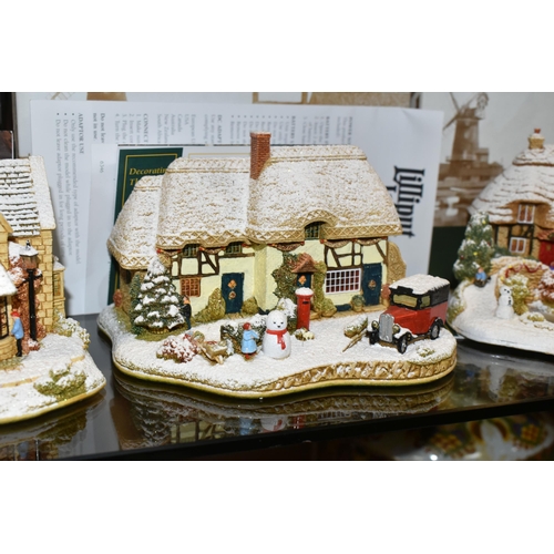 400 - FIVE BOXED LILLIPUT LANE CHRISTMAS SPECIALS,  all with deeds, comprising Letter to Santa L2589 2003,... 