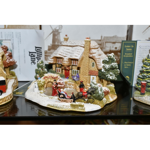 400 - FIVE BOXED LILLIPUT LANE CHRISTMAS SPECIALS,  all with deeds, comprising Letter to Santa L2589 2003,... 