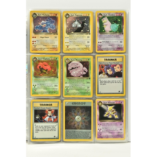 411 - A NEAR COMPLETE POKEMON TEAM ROCKET SET, only missing the secret rare Dark Raichu card, condition ra... 