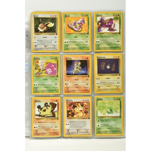 411 - A NEAR COMPLETE POKEMON TEAM ROCKET SET, only missing the secret rare Dark Raichu card, condition ra... 