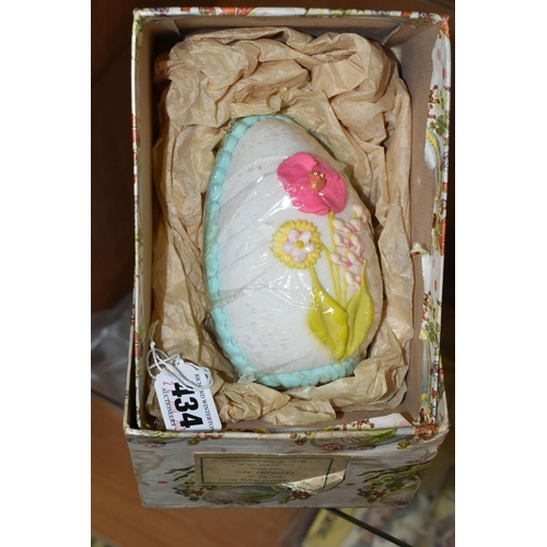 434 - A BOXED AND WRAPPED 1940S 'PANORAMA' EASTER EGG, with a newspaper cutting, a Czechoslovakian made de... 