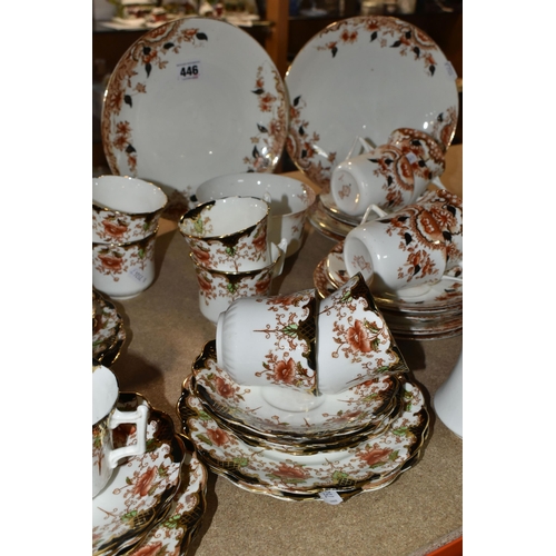 446 - TWO TEA SETS, to include a Wellington 'Alton' tea set consisting nine tea cups, twelve saucers, eigh... 