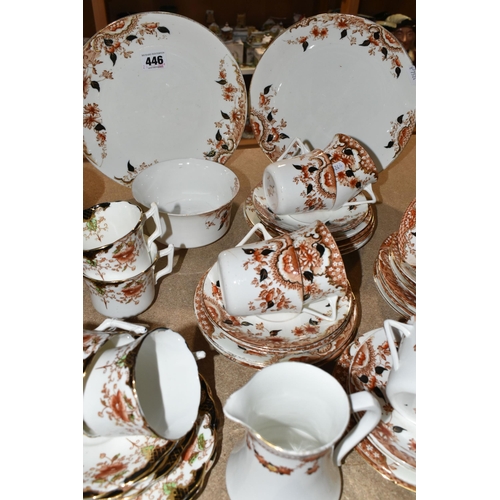 446 - TWO TEA SETS, to include a Wellington 'Alton' tea set consisting nine tea cups, twelve saucers, eigh... 