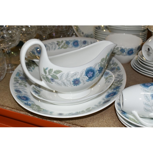 459 - A WEDGWOOD 'CLEMENTINE' DINNER SET consisting six dinner plates, coffee pot, tea pot, covered tureen... 