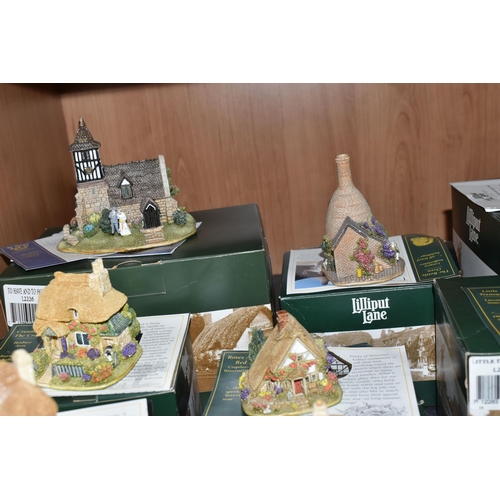 478 - NINETEEN LILLIPUT LANE SCULPTURES FROM THE BRITISH COLLECTION, boxed and with deeds unless mentioned... 