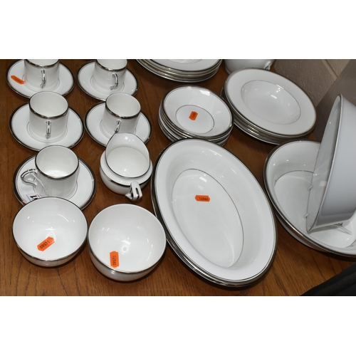 481 - A ROYAL WORCESTER 'SILVER VICEROY' DESIGN DINNER AND COFFEE SET, comprising coffee pot (broken handl... 