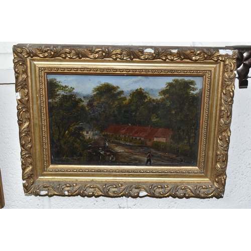 483 - TWO LATE 19TH CENTURY LANDSCAPES, the first depicting a grand house in a woodland setting, the secon... 