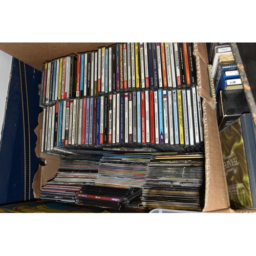 491 - 3 BOXES OF CDS, 2 BOXES OF LPS AND 45 RPM SINGLES, AND A CASE to include approximately 100 CDs consi... 