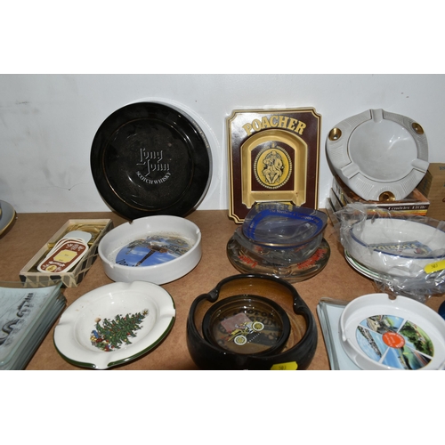 503 - A LARGE QUANTITY OF VARIOUS ASHTRAYS AND PIN DISHES, to include an assortment of branded and souveni... 