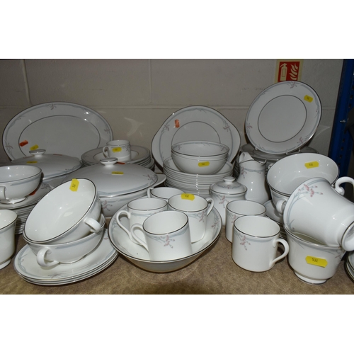 532 - A LARGE QUANTITY OF ROYAL DOULTON 'CARNATION' DINNER WARE to include three covered tureens, one meat... 