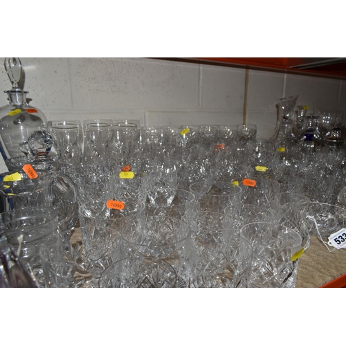 533 - A LARGE QUANTITY OF CUT AND DECORATIVE GLASS FROM NAMED MANUFACTURERS to include an assortment of Ro... 