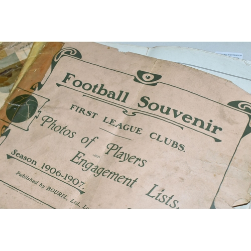 427 - A BOVRIL 'FOOTBALL SOUVENIR, FIRST LEAGUE CLUBS 1906-1907', containing named photographs of teams, f... 