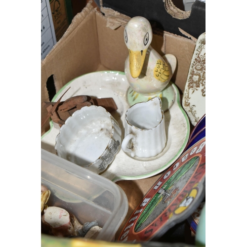 456 - FOUR BOXES AND LOOSE MISCELLANEOUS ITEMS to include a box of  mixed ceramics consisting a large quan... 