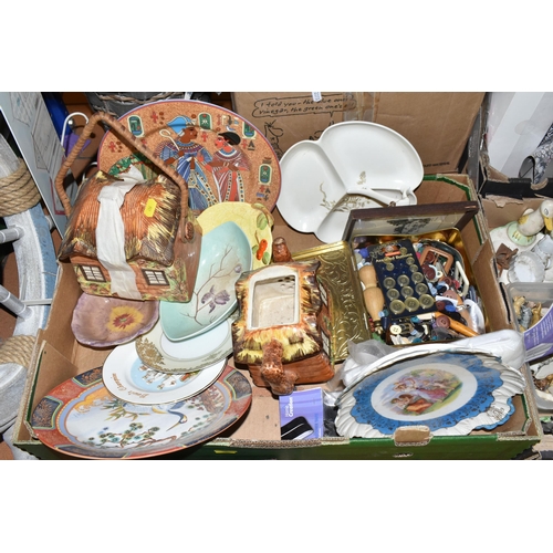 456 - FOUR BOXES AND LOOSE MISCELLANEOUS ITEMS to include a box of  mixed ceramics consisting a large quan... 