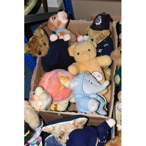 312 - TWO BOXES OF TEDDY BEARS FROM VARIED MANUFACTURERS to include a large quantity of late 20th century ... 