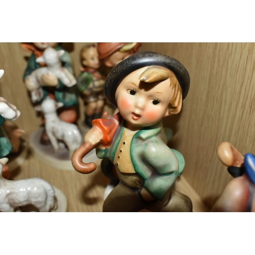 348 - TEN HUMMEL FIGURES, comprising Puppy Love 1, Chick Girl 57/0, Playmates 58/0, two x Shepherd's Boy 6... 