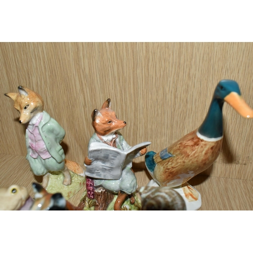 349 - A GROUP OF PETER RABBIT AND OTHER FIGURES, comprising Beswick 'Benjamin Bunny' with BP-3c backstamp ... 