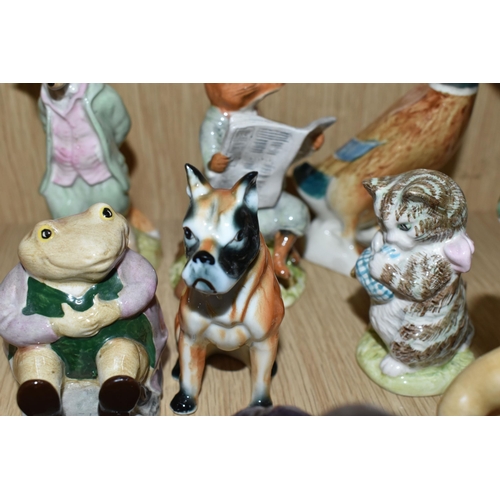 349 - A GROUP OF PETER RABBIT AND OTHER FIGURES, comprising Beswick 'Benjamin Bunny' with BP-3c backstamp ... 