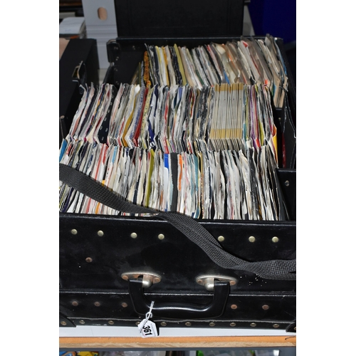 361 - ONE CASE OF SINGLE VINYL 45RPM RECORDS, to include approximately three hundred and eighty records, a... 