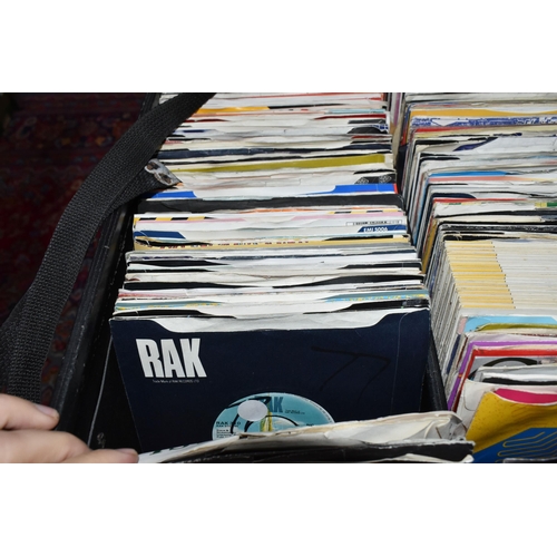 361 - ONE CASE OF SINGLE VINYL 45RPM RECORDS, to include approximately three hundred and eighty records, a... 