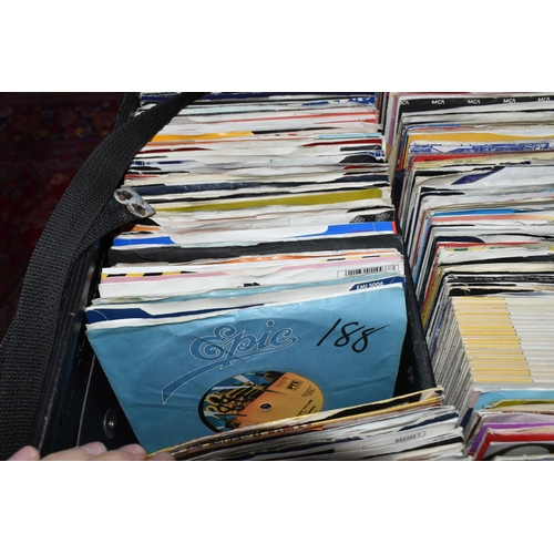 361 - ONE CASE OF SINGLE VINYL 45RPM RECORDS, to include approximately three hundred and eighty records, a... 