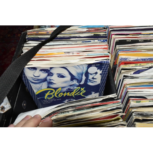 361 - ONE CASE OF SINGLE VINYL 45RPM RECORDS, to include approximately three hundred and eighty records, a... 