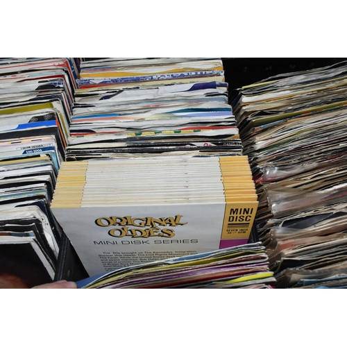 361 - ONE CASE OF SINGLE VINYL 45RPM RECORDS, to include approximately three hundred and eighty records, a... 