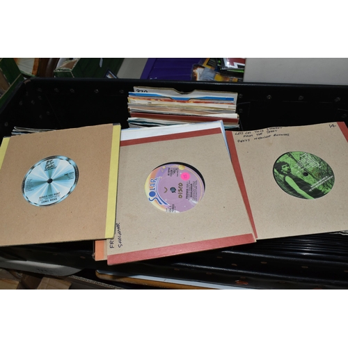 363 - ONE CASE OF SINGLE VINYL 45RPM RECORDS, approximately three hundred single records, artists include ... 