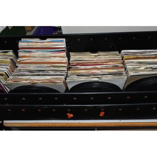 363 - ONE CASE OF SINGLE VINYL 45RPM RECORDS, approximately three hundred single records, artists include ... 