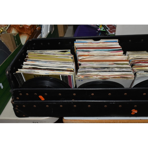 363 - ONE CASE OF SINGLE VINYL 45RPM RECORDS, approximately three hundred single records, artists include ... 