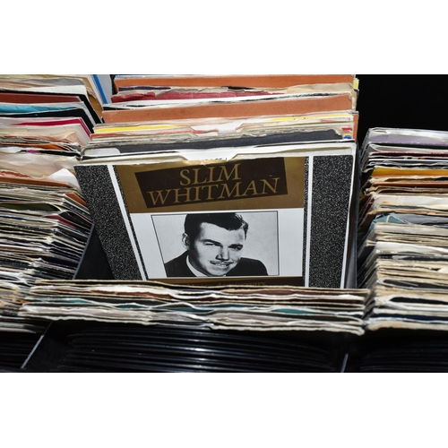 363 - ONE CASE OF SINGLE VINYL 45RPM RECORDS, approximately three hundred single records, artists include ... 