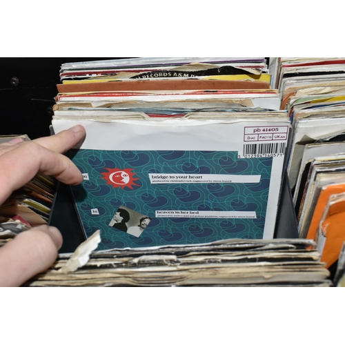 363 - ONE CASE OF SINGLE VINYL 45RPM RECORDS, approximately three hundred single records, artists include ... 