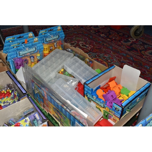 364 - THREE BOXES CONTAINING A LARGE QUANTITY OF COLLECTABLE MAGICBOX TOYS 'ZOMLINGS TOWN', to include Zom... 