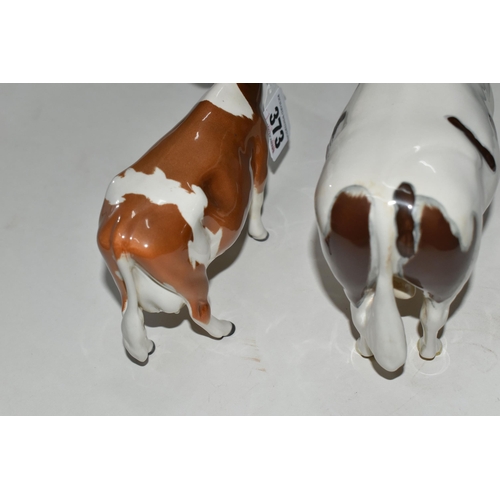 373 - TWO BESWICK FIGURES OF AYRSHIRE CATTLE, comprising Ayrshire Bull Ch. ''Whitehill Mandate'' model no ... 