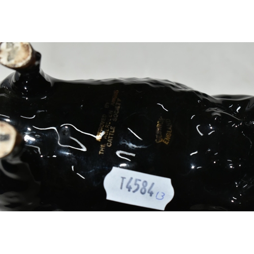 374 - TWO BESWICK FIGURES OF ABERDEEN ANGUS CATTLE, comprising Aberdeen Angus Bull model no 1562, Aberdeen... 