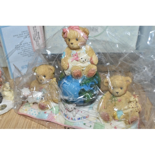 376 - ELEVEN BOXED 'CHERISHED TEDDIES' FIGURES, comprising 'Rose, Melinda, Jacki, Christopher, and Friends... 