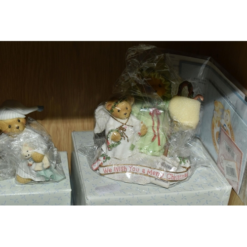 376 - ELEVEN BOXED 'CHERISHED TEDDIES' FIGURES, comprising 'Rose, Melinda, Jacki, Christopher, and Friends... 