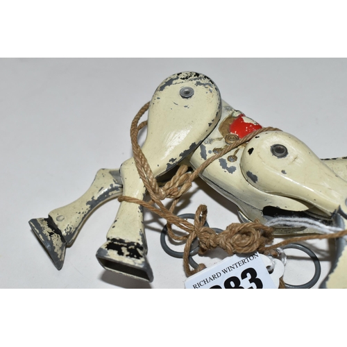 383 - A MID 20TH CENTURY MOKO LESNEY 'MUFFIN THE MULE', a jointed metal finger puppet, made in England Jun... 