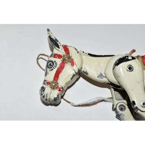 383 - A MID 20TH CENTURY MOKO LESNEY 'MUFFIN THE MULE', a jointed metal finger puppet, made in England Jun... 