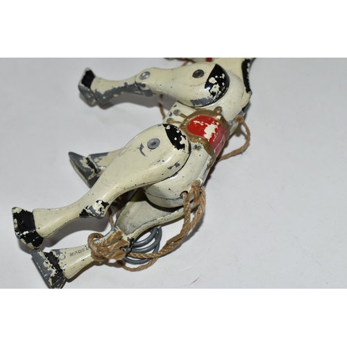 383 - A MID 20TH CENTURY MOKO LESNEY 'MUFFIN THE MULE', a jointed metal finger puppet, made in England Jun... 