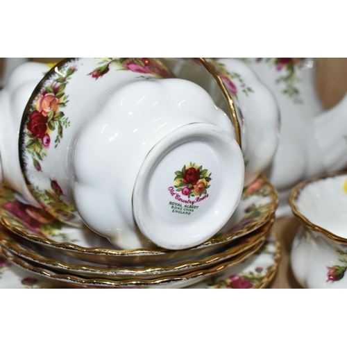 389 - THIRTY NINE PIECES OF ROYAL ALBERT 'OLD COUNTRY ROSES' PATTERN TEA AND COFFEE WARE, comprising teapo... 