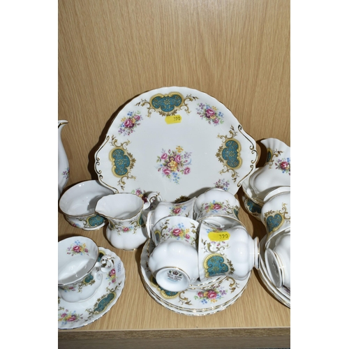 390 - THIRTY SEVEN PIECES OF ROYAL ALBERT 'BERKELEY' PATTERN COFFEE WARE AND TEA WARE, comprising a teapot... 