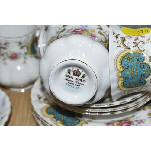 390 - THIRTY SEVEN PIECES OF ROYAL ALBERT 'BERKELEY' PATTERN COFFEE WARE AND TEA WARE, comprising a teapot... 