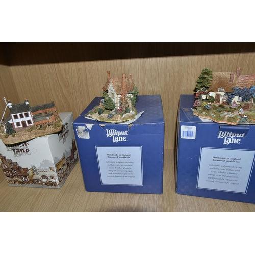 399 - TWENTY SIX LILLIPUT LANE SCULPTURES, collectors club and anniversary pieces, most with deeds and box... 