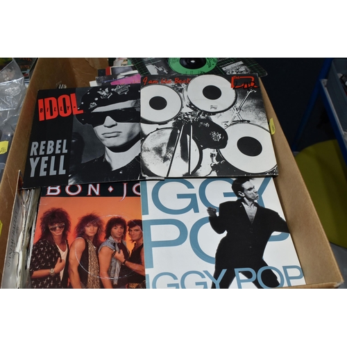 401 - ONE BOX OF SINGLE VINYL 45RPM RECORDS, to include approximately two hundred and fifty record, artist... 