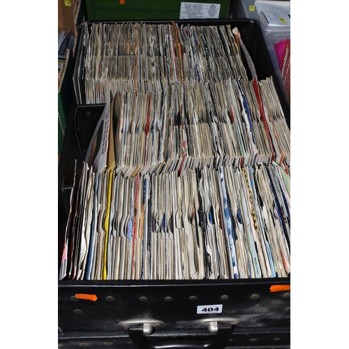 404 - ONE CASE OF SINGLE VINYL 45RPM RECORDS, to include approximately three hundred records, artists incl... 