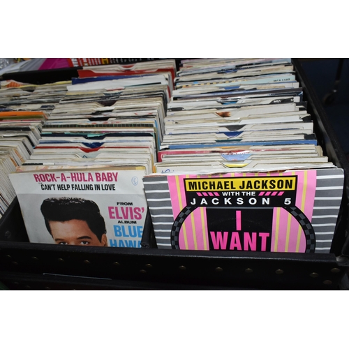 404 - ONE CASE OF SINGLE VINYL 45RPM RECORDS, to include approximately three hundred records, artists incl... 